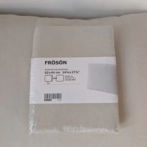 Nuovo IKEA FRÖSÖN Copertura per Cuscino Sedile Schienale, Esterno Beige, 24 3/8" x 17 3/8" - Foto 1 di 6