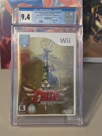 Legend Of Zelda Skyward Sword Wii  CGC graded 9.4 W/ Music CD 25th Anniversary.