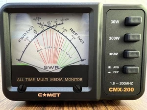 Comet CMX-200 SWR Medidor de Potencia Banda 1.8 - 200 MHz MAX 3KW HF 50 Ohm Negro - Imagen 1 de 8