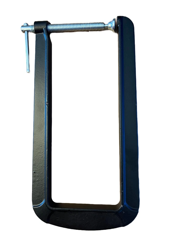 12 In. Deep Throat C-Clamp Cast Iron with a Powder Coat Finish, Black - Image 1 of 1