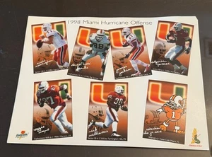 1998 Gatorade Chicken Of The Sea Miami Hurricanes Football Offense Photo - Bild 1 von 3