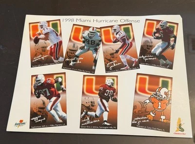 1998 Gatorade Chicken Of The Sea Miami Hurricanes Футбольное Оскорбление Фото - Изображение 1 из 3