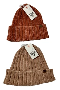 NEU - Seltenes 2er Set - BILLABONG Damen Warm Up Beanie Mütze / Mütze - ROST + KHAKI - Bild 1 von 4