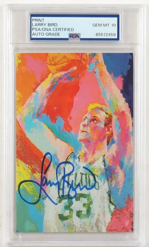 Larry Bird Autografiado LeRoy Neiman Impresión PSA HOF Larry Legend GEMA COMO NUEVO 10 Foto 1 de 2