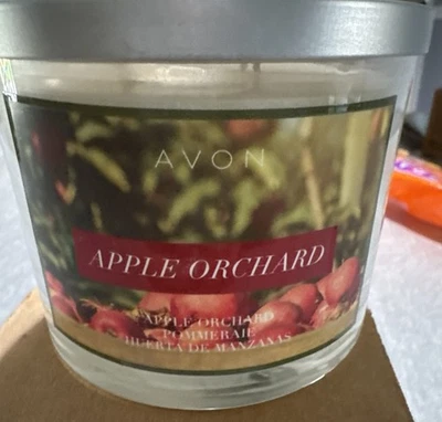 Avon Apple Orchard Candle (Round Glass Jar Candle) NEW INBOX 3 Wick - Image 1 of 4
