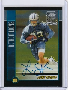 2002 Bowman Chrome Rookie Auto Luke Staley #240 Rookie Auto RC - Picture 1 of 2
