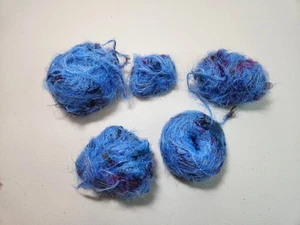 Skein Lot Blue w/ Purple MOHAIR SILK Yarn Approx. 4oz+ - Picture 1 of 5