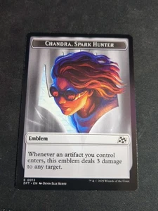 Emblem - Chandra, Spark Hunter   Vehicle Double-Sided Token Aetherdrift Regular - Picture 1 of 2