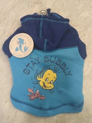 NWT Disney Little Mermaid Dog Hoodie Sweatshirt Size XS Extra Small Harry Barker - Image 1 of 4