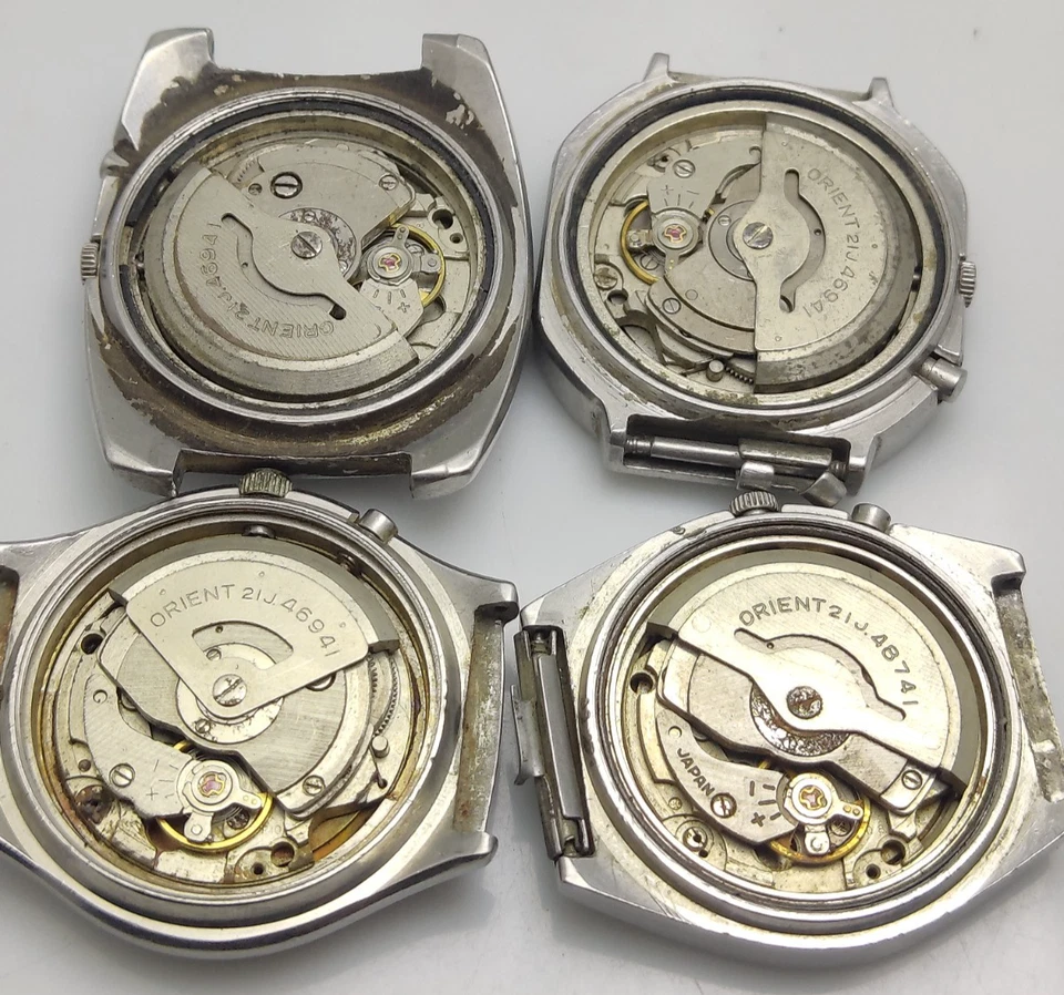 LOTE DE COLECCIÓN DE 4x RELOJES DE PULSERA ORIGINALES JAPÓN MIX MOVIMIENTO AUTOMÁTICO PARA HOMBRES PARA PIEZAS Foto 1 de 4