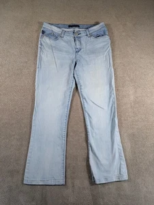 Jeans Rock & Republic donna 12 blu denim cotone elasticizzato lavaggio leggero gamba bootcut - Foto 1 di 15