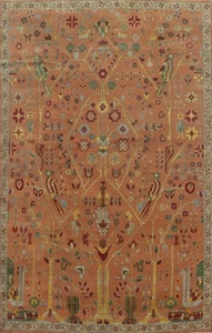 Rust Wool Hand-knotted Ziegler Large Living Room Area Rug Oriental Carpet 9x12 - Picture 1 of 15