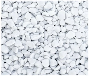 Marbles 7-15mm 900 g weiße Steine Dekosteine Marmor Marmorkies gerundet WEISS - Bild 1 von 1