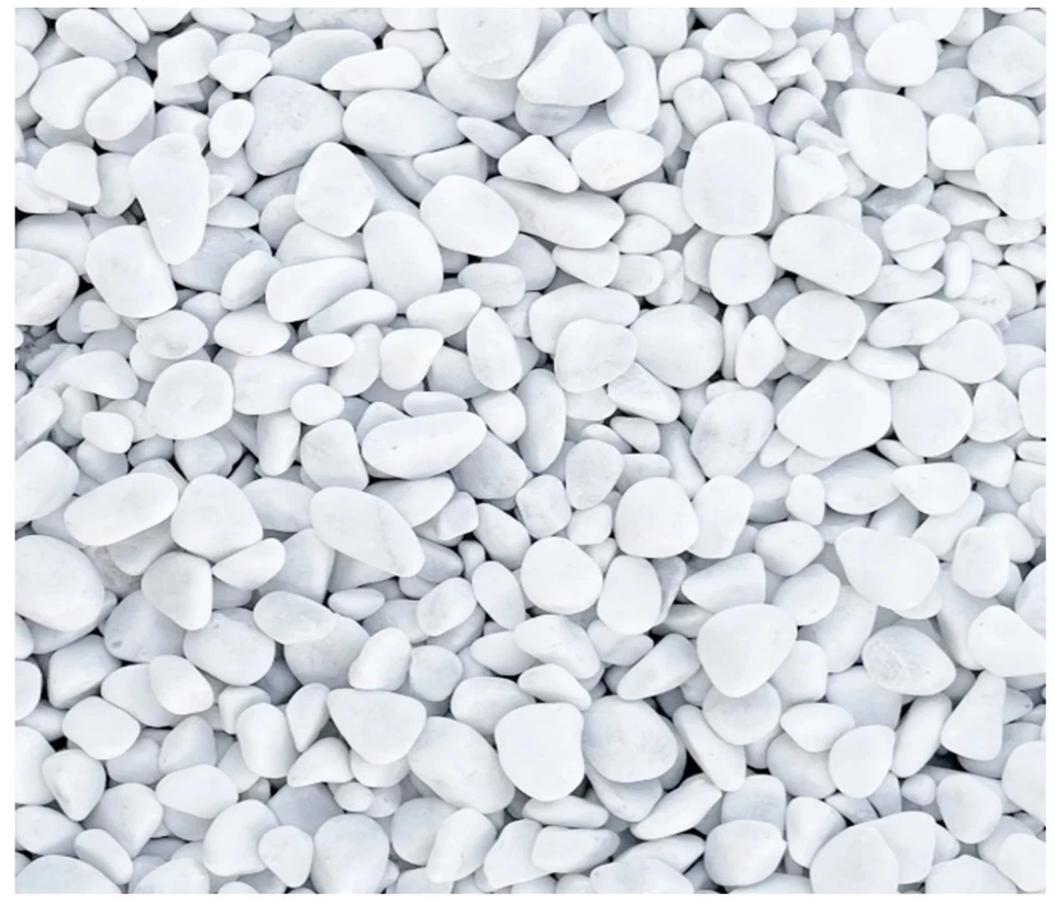 Marbles 7-15mm 900 g weiße Steine Dekosteine Marmor Marmorkies gerundet WEISS - Bild 1 von 1