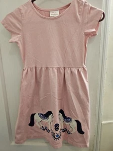 Girls Hanna Andersson Summer Horse Dress Size 130 8 Short Sleeve Lightweight - Picture 1 of 3