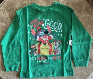 Disneyland Kids Stitch Christmas "Just How Good Do I Have To Be?" XXS T-Shirt - Picture 1 of 4