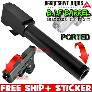 AGGRESSIVE ARMS B.I.F PORTED COMPENSATED Barrel for GL0CK 19 GEN 1 2 3 4 5 BLACK - Picture 1 of 5