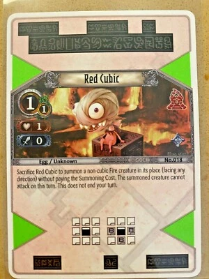 1x Red Cubic EOJ SET1 #018 PS3 Eye Of Judgment English NM/Unplay rare R card - Image 1 of 2