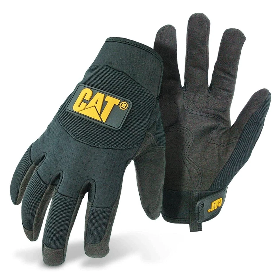 Guantes utilitarios de palma acolchados Cat® CAT012211M y#8211; negros, medianos, resistentes al agua Foto 1 de 1