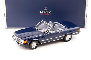 1:18 Norev Mercedes 300 SL Cabriolet R107 with Top 1986 dark blue