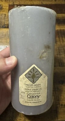 "Vela perfumada de lino fresco vintage Lancaster Colony 3"" x 6""" Foto 1 de 4