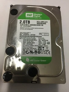 Western Digital Green 2,0 TB 64 MB Cache 3,5" SATA MDL#. WD20EARX-22PASB0 UNGETESTET - Bild 1 von 8