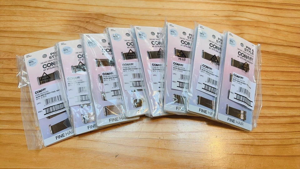 Conair Hair Mini bobby Pins Brown 9 Packs Total Of 27 Counts - Image 1 of 1
