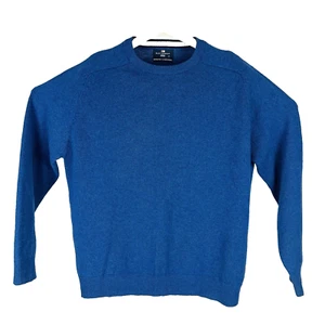 Marks & Spencer Blue Harbour Blue Extrafine Lambswool Crewneck L/S Sweater Sz M - Picture 1 of 5
