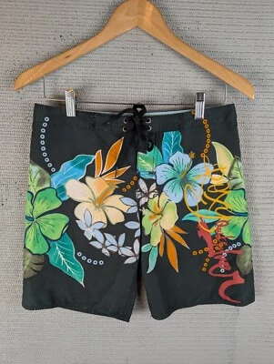 Bermuda de natação ativa Roxy tamanho 1 cintura 29 feminina bolso floral - Imagem 1 de 4