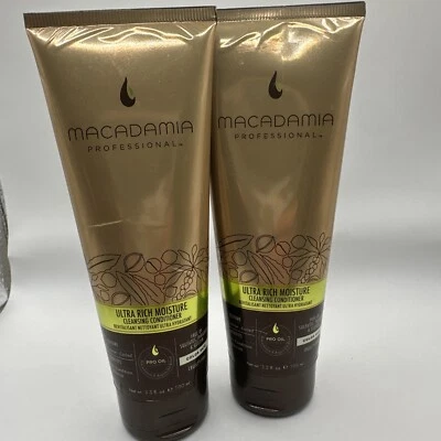2x Macadamia Professional Ultra Rich Moisture Cleansing Conditioner 3.3 oz Lot - Image 1 of 2