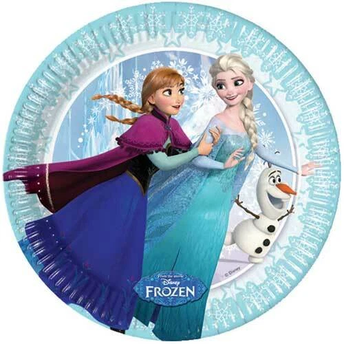 Disney Frozen "Ice Skating" - Party Desert Plates - Children's Party Supplies - Image 1 of 1