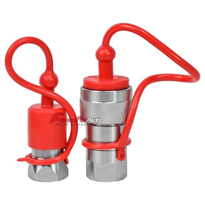 FOREVERUNAUTO 1/2" Ag Poppet Pioneer Style Hydraulic Quick Connect Couplers Couplings Bobcat