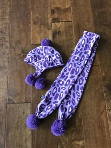 Gap Girl FLEECE HAT & SCARF Set Purple Size S-M - Picture 1 of 2