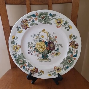 MASON'S Patent Ironstone STRATHMORE Green England Dinner Plates 10'' MINT cond - Picture 1 of 6