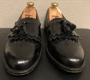 Men's Johnston & Murphy Domani Black Leather Dress Loafers - Size 10M - Nice!!! - Picture 1 of 12