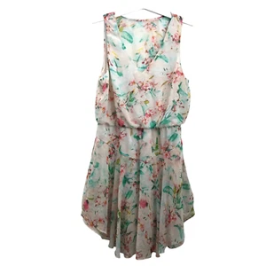 Bisou Bisou Womens Size 16 Sleeveless Mini Dress Fit & Flare Floral Multicolor - Picture 1 of 8