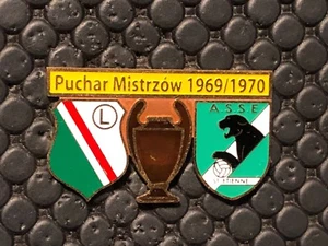 PINS BADGE FOOTBALL SOCCER ASSE SAINT ETIENNE VS LEGIA VARSOVIE1969 / 1970 - Picture 1 of 1