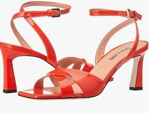 Pollini sandals high heels size 40.5 All leather, Patent Leather, Made in Italy - Picture 1 of 14