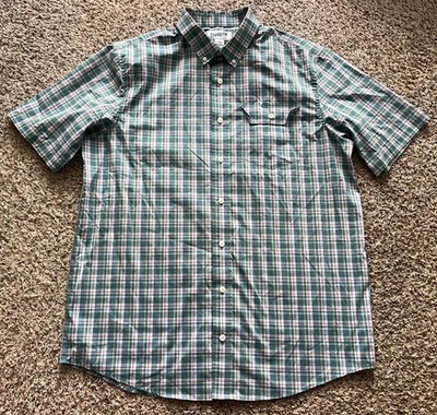 Duluth Trading Co Shirt Mens Large Tall Button Down Short Sleeve Relaxed Fit - Image 1 of 4