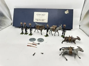 Lead Toy Soldiers KINGCAST 1st KOHAT MOUNTAIN ARTILLERY Mule Set Boxed - Picture 1 of 8