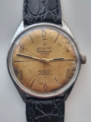 Reloj Atlantic Wordmaster Mecanico Swiss Vintage - Imagen 1 de 4