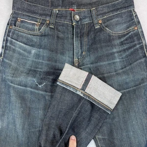 Uniqlo S001 Selvedge Jeans Herren 30x32 Blau Denim Japan Raw Straight Tag 32x34 - Bild 1 von 14