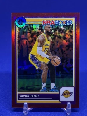 2023-24 Panini NBA Hoops Premium Stock - Red Prizm #149 LeBron James /275 - Image 1 of 2
