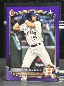 Walker Janek Bowman Chrome 1st Bowman 159/250 Purple Parallel #BP-15 - Picture 1 of 3
