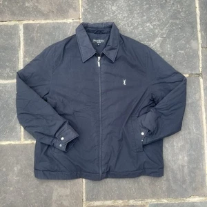 Plain essential embroidered YSL Yves Saint Laurent Harrington jacket - XL - Picture 1 of 8