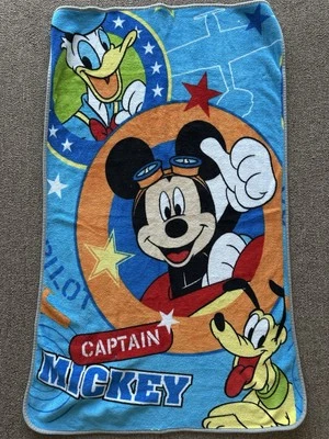 Mickey Mouse Captain Mickey Plush Fleece Throw Blanket by Disney Baby Pluto  - Image 1 of 4