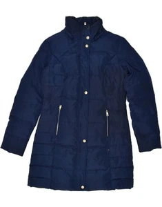 GUESS Womens Padded Coat UK 10 Small Navy Blue Polyester BE37 - Picture 1 of 5