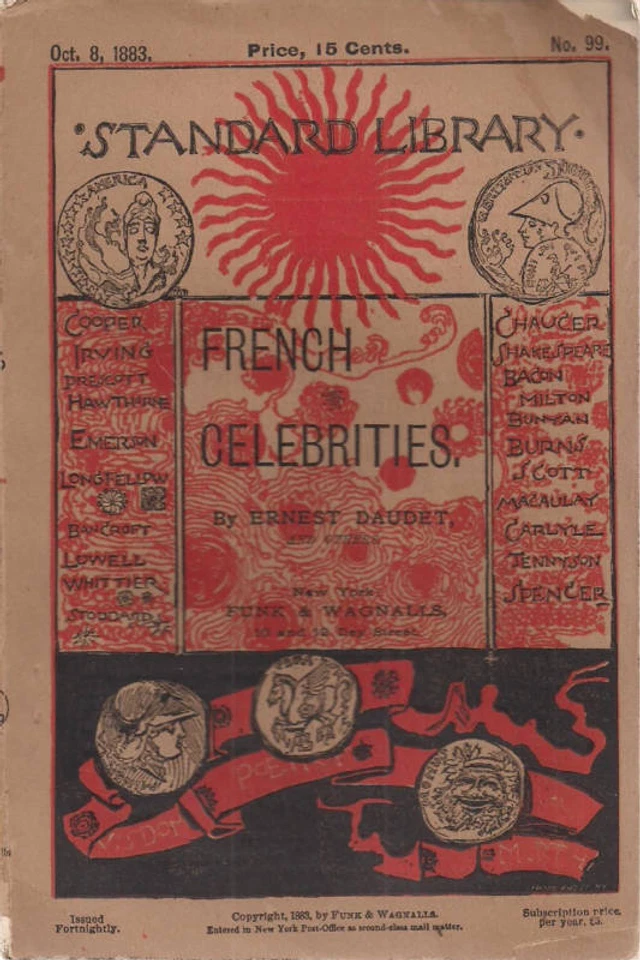 1883 FRENCH CELEBRITIES  VICTOR HUGO Funk & Wagnalls SC - Image 1 of 1