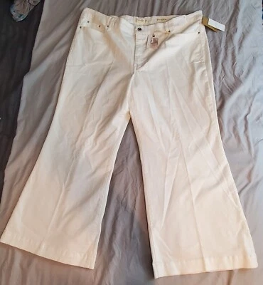 Pantalón Jessica Simpson 24W True Love Pierna Ancha Talla Grande Blanco Jeans Nuevo con Etiquetas L527 Foto 1 de 4