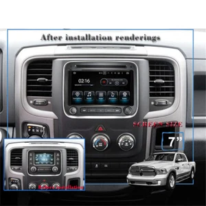 7"Car Radio for Dodge RAM1500(2014-) BT FM Stereo Phonelink Carplay GPS SWC 64GB - Picture 1 of 19